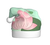 QAZWZML Chapeau de Noël à motifs de fleurs de lotus qui attendent de fleurir pour adulte, adapté pour le réveillon du Nouvel An, les fêtes de vacances ou le réveillon de Noël