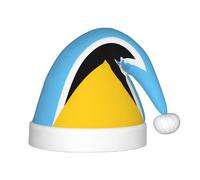QAZWZML Chapeau de Noël avec motif drapeau de Sainte-Lucie - Chapeau décoratif pour enfants - Convient pour les fêtes de fin d'année et le Nouvel An