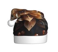 QAZWZML Chapeau de Noël blanc délicat avec fleur de lotus pour adulte - Chapeau de vacances imprimé adapté pour les fêtes du Nouvel An et les réunions de famille