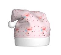 QAZWZML Chapeau de Noël imprimé cochon volant de dessin animé pour adulte adapté pour les fêtes du Nouvel An et les réunions de famille