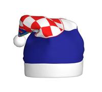 QAZWZML Chapeau de Noël imprimé drapeau de la République de Croatie pour adulte adapté pour les fêtes du Nouvel An et les réunions de famille