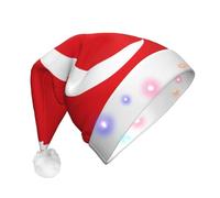 QAZWZML Chapeau de Noël imprimé drapeau de la Turquie pour adulte, chapeau décoratif lumineux, parfait pour les fêtes de vacances ou le Nouvel An.