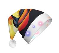 QAZWZML Chapeau de Noël imprimé Sunrise Mountain pour adulte, chapeau décoratif lumineux, parfait pour les fêtes de vacances ou le Nouvel An.