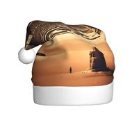 QAZWZML Chapeau de Noël pour adulte Dreaming of the Pyramids of Khufu - Chapeau de vacances imprimé adapté pour les fêtes du Nouvel An et les réunions de famille