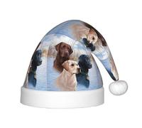 QAZWZML Chapeaux de Noël Labrador Retrievers à motifs, chapeaux de Noël pour enfants, adaptés pour les fêtes de Noël et les fêtes du Nouvel An.