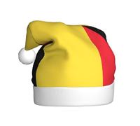 QAZWZML Chapeaux de Noël pour adulte avec motif drapeau de la Belgique, convient pour le réveillon du Nouvel An, les fêtes de vacances ou le réveillon de Noël