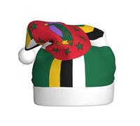 QAZWZML Chapeaux de Noël pour adultes avec motif drapeau du Commonwealth de Dominique, adaptés pour le réveillon du Nouvel An, les fêtes de vacances ou le réveillon de Noël