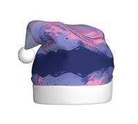 QAZWZML Chapeaux de Noël pour adultes Mount at Sunset avec imprimés de vacances, parfaits pour les spectacles sur scène, les fêtes de vacances et plus encore