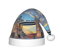 QAZWZML Chapeaux de Noël Tower Bridge à Londres, chapeaux de Noël pour enfants, adaptés pour les fêtes de Noël et les fêtes du Nouvel An.