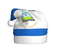 QAZWZML Chapeaux décoratifs de Noël imprimés avec drapeau du Nicaragua, chapeaux de Noël pour adultes, fournitures de fête pour hommes et femmes