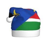 QAZWZML Chapeaux décoratifs de Noël imprimés avec drapeau du Soudan du Sud, chapeaux de Noël pour adultes, fournitures de fête pour hommes et femmes