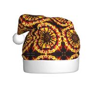QAZWZML Chapeaux décoratifs de Noël imprimés « Turning the flame » pour adultes, fournitures de fête pour hommes et femmes