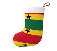 QAZWZML Chaussettes décoratives imprimées avec drapeau du Ghana, chaussettes de Noël à suspendre, adaptées pour Noël, les fêtes et le Nouvel An.