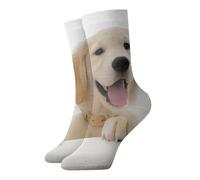 QAZWZML Chaussettes imprimées Golden Retriever Puppies, chaussettes décontractées et chaudes, adaptées pour la maison ou les activités de plein air
