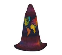 QAZWZML Color World Cape à capuche pour adolescent M pour fêtes de vacances, costumes de sorcière et fêtes costumées