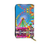 QAZWZML Corlorful Park Pochette imprimée, portefeuille long unisexe, sac de rangement pour pièces de monnaie adapté pour les voyages et une utilisation quotidienne