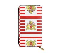QAZWZML Drapeau du Sénat de Brême Pochette imprimée, portefeuille long unisexe, sac de rangement pour pièces de monnaie adapté pour les voyages et une utilisation quotidienne