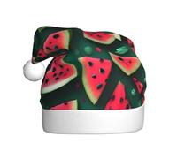 QAZWZML Dream Watermelon Printed Christmas Decorative Hats Adult Christmas Hats Holiday Party Supplies for Men and Women