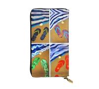 QAZWZML Flip FlopsPrinted Clutch, Unisex Long Wallet, Coin Storage Bag Suitable for Travel and Daily Use