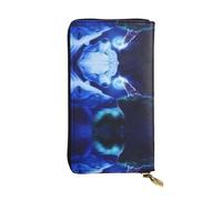QAZWZML Galaxy WolfPrinted Clutch, Unisex Long Wallet, Coin Storage Bag Suitable for Travel and Daily Use