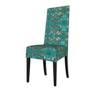 QAZWZML Housse de chaise de salle à manger Otters in Love, élastique, amovible, adaptée à la plupart des chaises sans accoudoirs