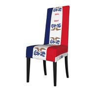 QAZWZML Housses de chaise de salle à manger imprimées avec drapeau de l'État de l'Iowa, adaptées pour les chaises de restaurant, les banquets de mariage et les hôtels