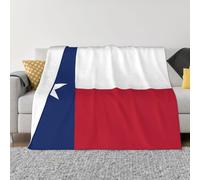 QAZWZML Jeté de canapé imprimé drapeau du Texas, jeté de canapé décoratif chaud adapté pour canapés et lits, disponible en 4 tailles 152,4 x 127 cm