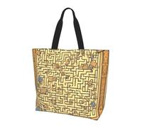 QAZWZML Joli sac fourre-tout imprimé petit papillon, sac à bandoulière organiseur, adapté pour les voyages, le yoga et le shopping., Labyrinthe au trésor, One Size