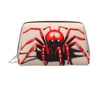 QAZWZML Jolie petite araignée rouge imprimée sac de rangement cosmétique voyage maison trousse de toilette convient pour les voyages d'affaires et les vacances essentiels