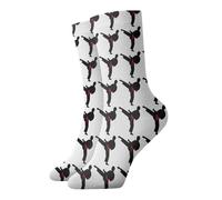QAZWZML Karaté Boy Chaussettes imprimées avec ceinture changeante, chaussettes décontractées et chaudes, adaptées pour la maison ou les activités de plein air