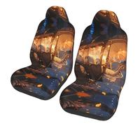 QAZWZML Lot de 2 housses de siège de voiture, SUV, camion, camionnette, housse de siège de voiture, motif Cendrillon