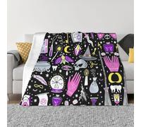 QAZWZML Magic Witchcraft Couvre-lit de canapé à motifs bohèmes décoratifs pour canapés et lits, disponible en 4 tailles 203,2 x 152,4 cm