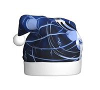 QAZWZML Microphone avec notes de musique pour adulte - Chapeau de Noël imprimé - Convient pour les fêtes du Nouvel An et les réunions de famille