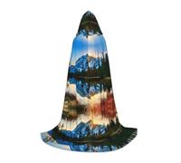 QAZWZML Mountain Sunrise Cape à capuche pour adolescent M pour fêtes de vacances, costumes de sorcière et fêtes costumées