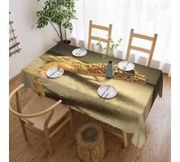 QAZWZML Nappe carrée en dentelle avec motif gecko, motif léopard sable, décoration d'intérieur adaptée pour les tables à manger et les pique-niques.