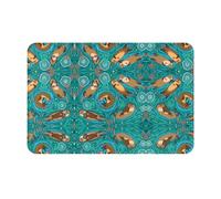 QAZWZML Paillasson à motif loutres amoureuses, convient pour les portes d'entrée, les cours, les cuisines ou les salles de bains.