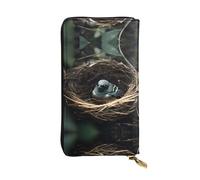 QAZWZML Petit nid d'oiseau Pochette imprimée, portefeuille long unisexe, sac de rangement pour pièces de monnaie adapté pour les voyages et une utilisation quotidienne