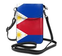 QAZWZML Petit portefeuille à bandoulière avec rabat - Motif drapeau des Philippines, parfait pour le shopping, les voyages et une utilisation quotidienne.