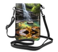 QAZWZML Petit portefeuille à bandoulière Waterfall Views avec étui à rabat, parfait pour le shopping, les voyages et une utilisation quotidienne.