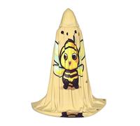 QAZWZML Petite cape à capuche imprimée abeille jaune, costume de cosplay, parfait pour les déguisements et les fêtes de fin d'année