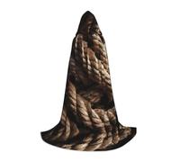 QAZWZML Petite cape à capuche imprimée de boule de ficelle, costume de cosplay, parfaite pour les déguisements et les fêtes de fin d'année