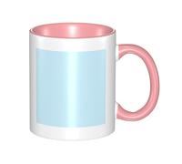 QAZWZML Petite tasse à café rose en céramique imprimée de couleur unie avec poignée incurvée, adaptée pour un usage au bureau et à la maison.