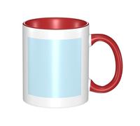 QAZWZML Petite tasse à café rouge en céramique imprimée de couleur unie avec poignée incurvée, adaptée pour un usage au bureau et à la maison.