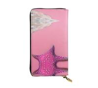 QAZWZML Pink Sand BeachPochette imprimée unisexe pour ranger les pièces de monnaie et les voyages