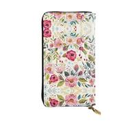 QAZWZML Pochette à motif de feuille de fleur, unisexe, sac de rangement pour pièces de monnaie, convient pour les voyages et un usage quotidien