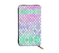 QAZWZML Pochette à motif écailles de sirène, unisexe, sac de rangement pour pièces de monnaie, convient pour les voyages et un usage quotidien