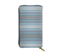 QAZWZML Pochette à motifs de diamants imprimés, portefeuille long unisexe, sac de rangement pour pièces de monnaie, convient pour les voyages et un usage quotidien