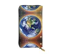 QAZWZML Pochette Cosmic EarthPrinted - Long portefeuille unisexe - Sac de rangement pour pièces de monnaie - Convient pour les voyages et une utilisation quotidienne