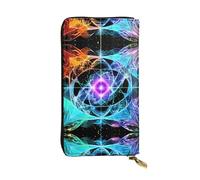 QAZWZML Pochette imprimée en huit dimensions, portefeuille long unisexe, sac de rangement pour pièces de monnaie adapté pour les voyages et une utilisation quotidienne