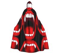 QAZWZML Poncho à capuche avec motif chauve-souris vampire pour adultes, décoration de fête poncho pour les réunions de vacances